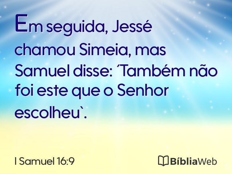 I Samuel 16:9 em imagem para compartilhar