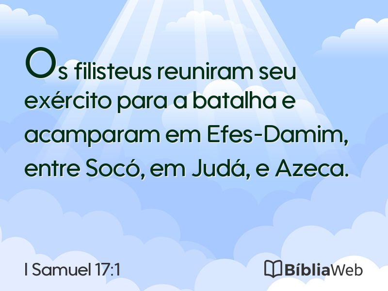I Samuel 17:1 em imagem para compartilhar