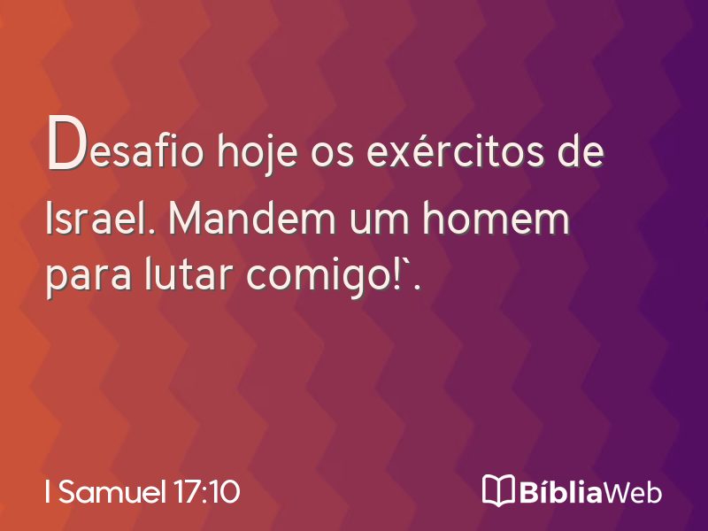 I Samuel 17:10 em imagem para compartilhar