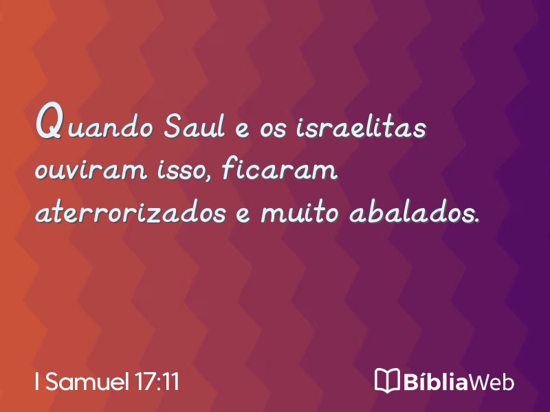 I Samuel 17:11 em imagem para compartilhar