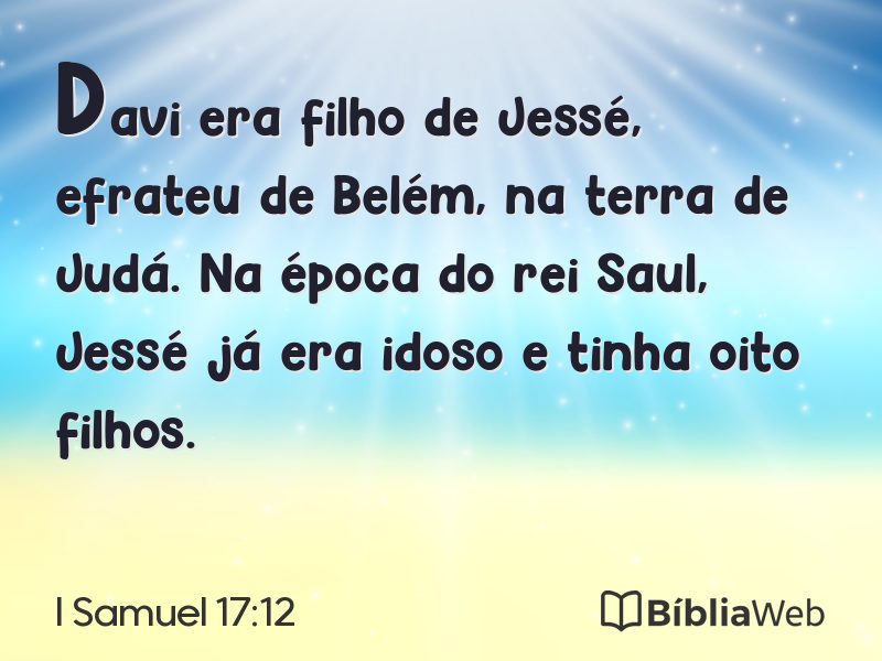 I Samuel 17:12 em imagem para compartilhar