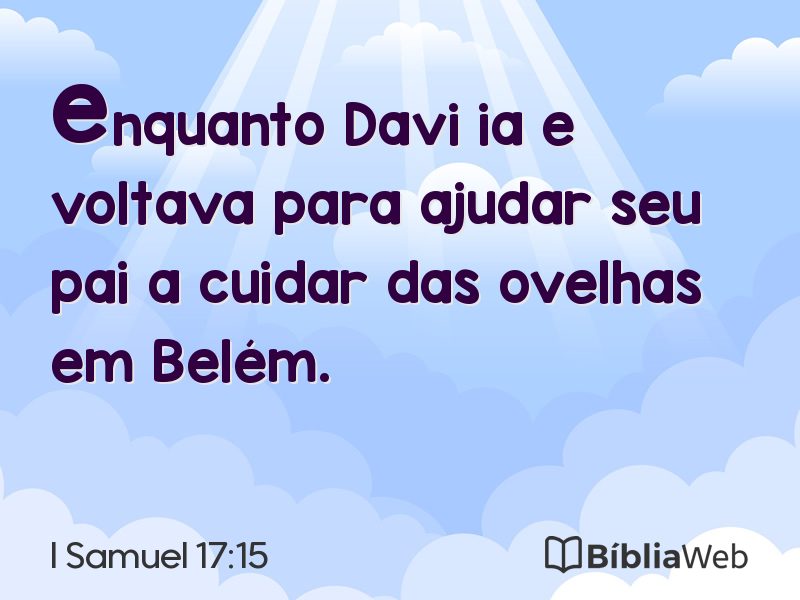 I Samuel 17:15 em imagem para compartilhar