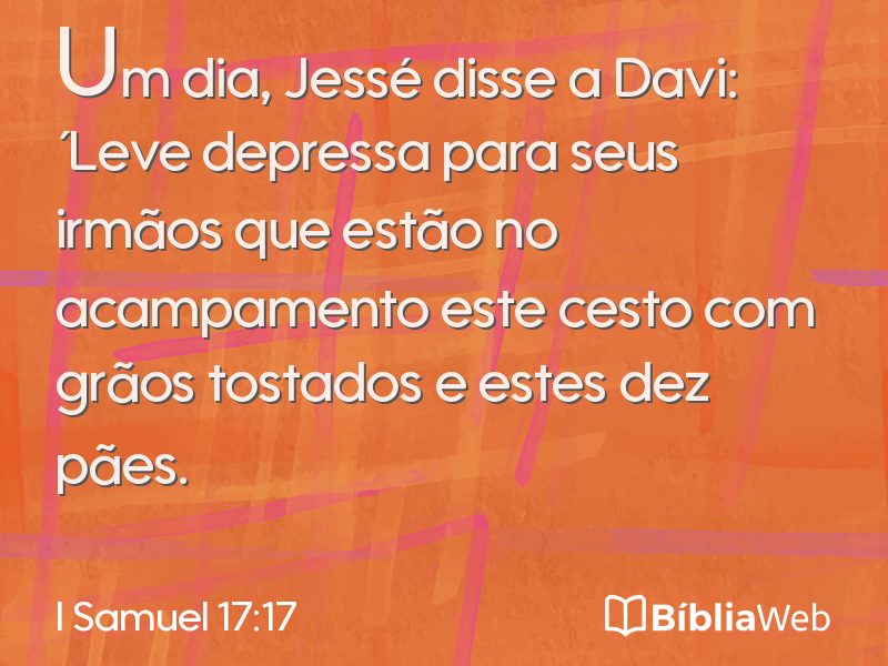 I Samuel 17:17 em imagem para compartilhar