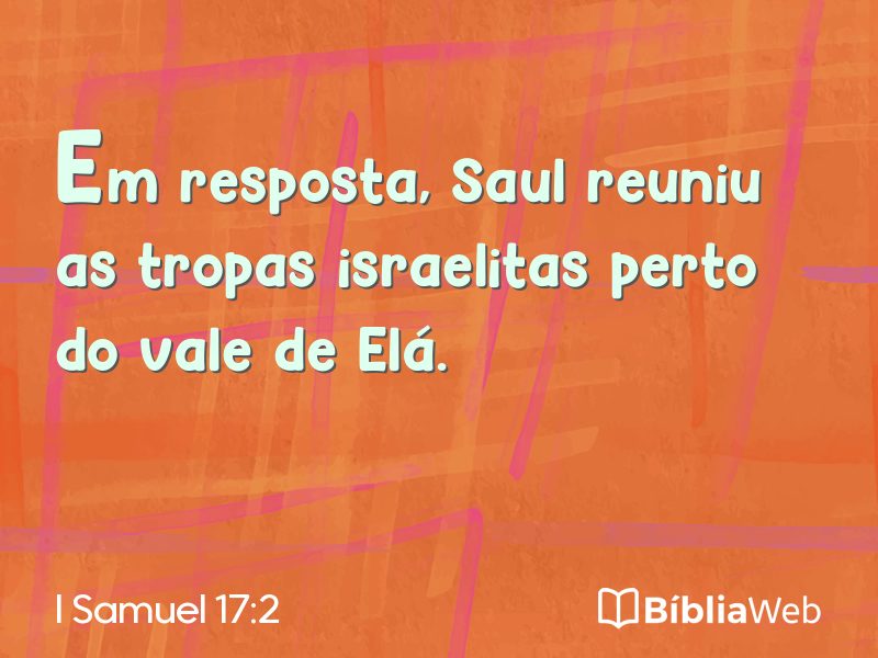I Samuel 17:2 em imagem para compartilhar