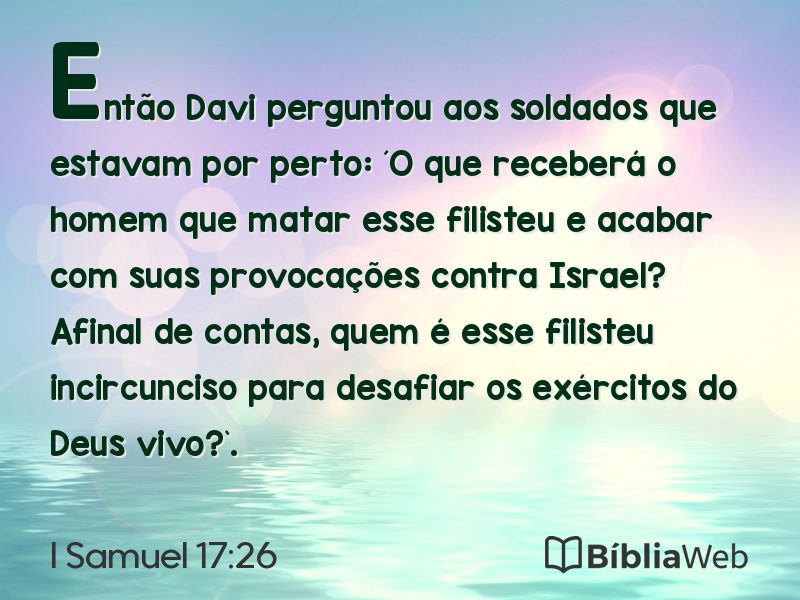 I Samuel 17:26 em imagem para compartilhar
