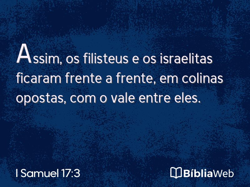 I Samuel 17:3 em imagem para compartilhar