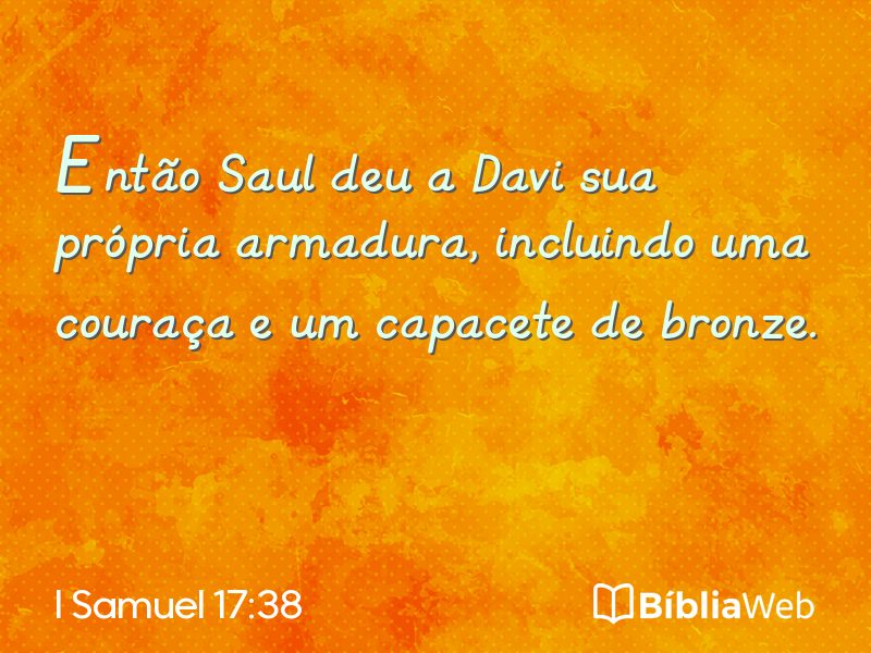 I Samuel 17:38 em imagem para compartilhar