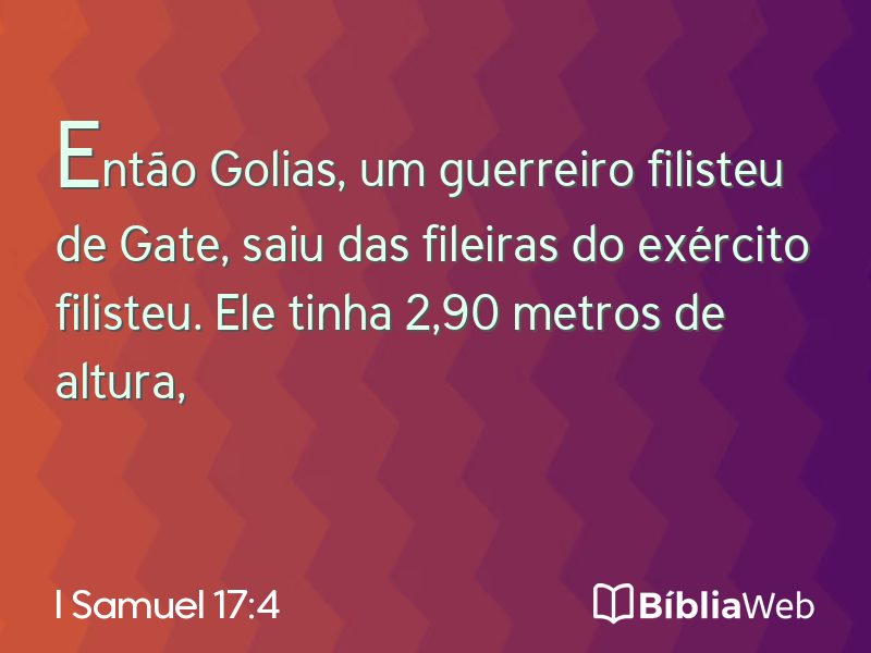 I Samuel 17:4 em imagem para compartilhar