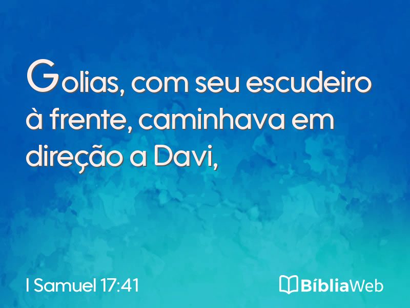 I Samuel 17:41 em imagem para compartilhar