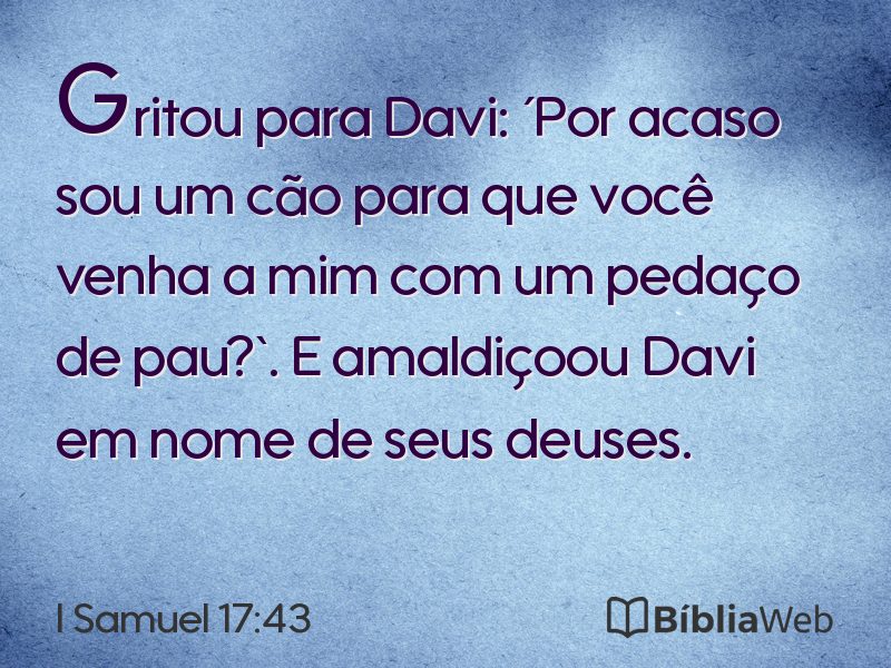 I Samuel 17:43 em imagem para compartilhar