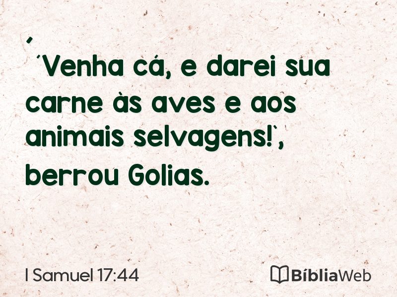 I Samuel 17:44 em imagem para compartilhar