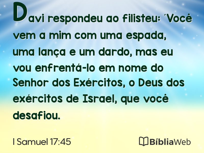 I Samuel 17:45 em imagem para compartilhar