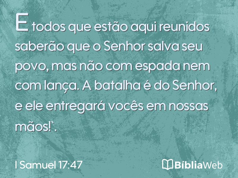 I Samuel 17:47 em imagem para compartilhar