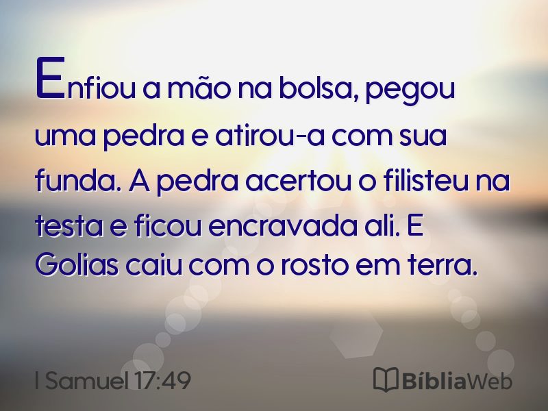 I Samuel 17:49 em imagem para compartilhar