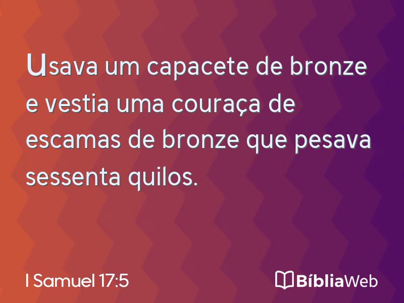 I Samuel 17:5 em imagem para compartilhar