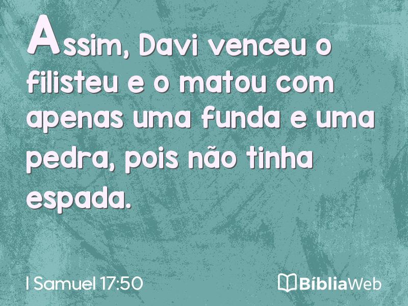 I Samuel 17:50 em imagem para compartilhar