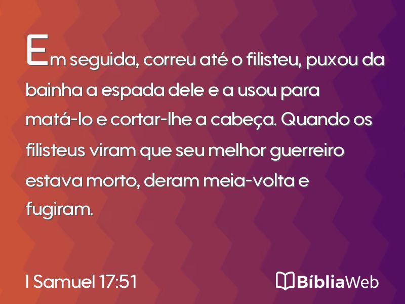I Samuel 17:51 em imagem para compartilhar
