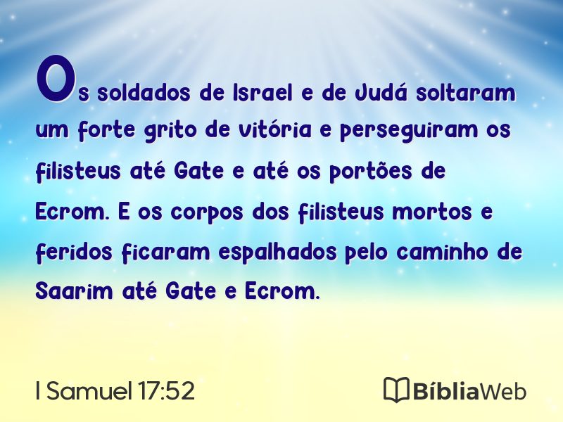 I Samuel 17:52 em imagem para compartilhar