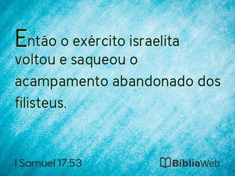 I Samuel 17:53 em imagem para compartilhar
