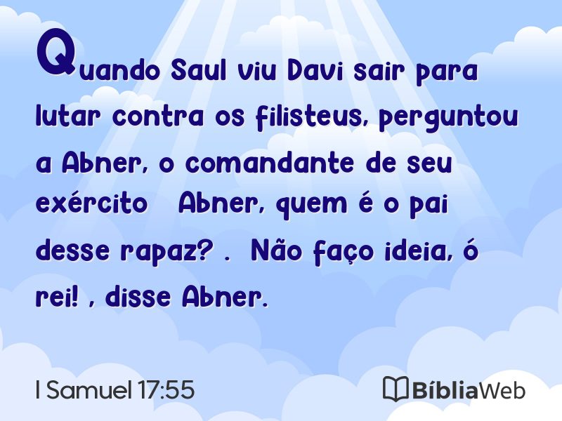 I Samuel 17:55 em imagem para compartilhar