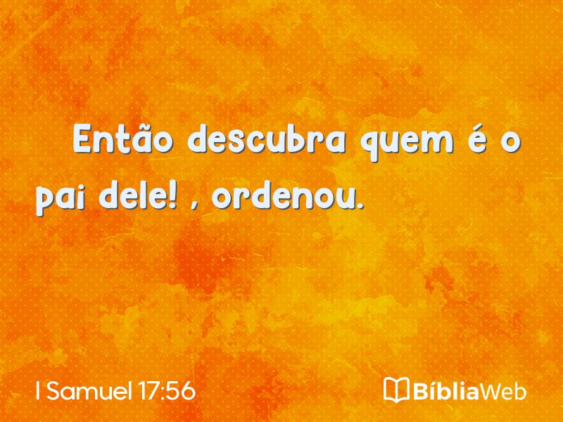 I Samuel 17:56 em imagem para compartilhar