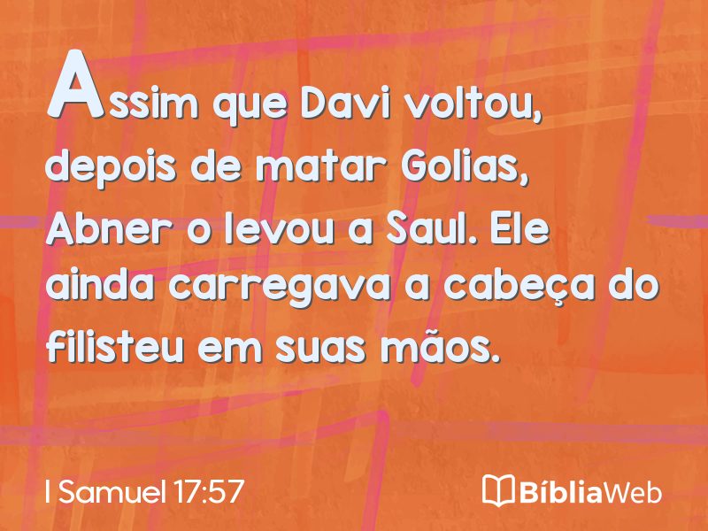 I Samuel 17:57 em imagem para compartilhar