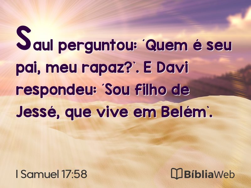 I Samuel 17:58 em imagem para compartilhar