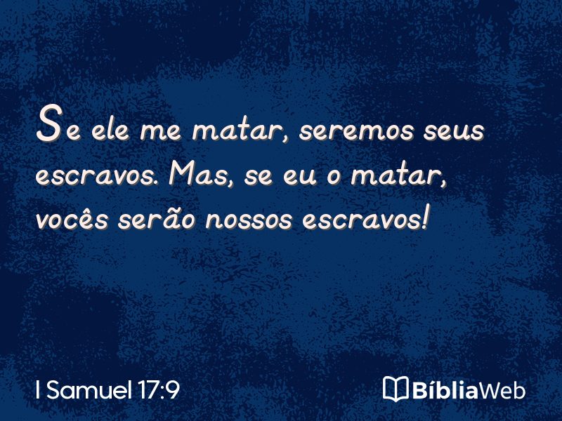 I Samuel 17:9 em imagem para compartilhar