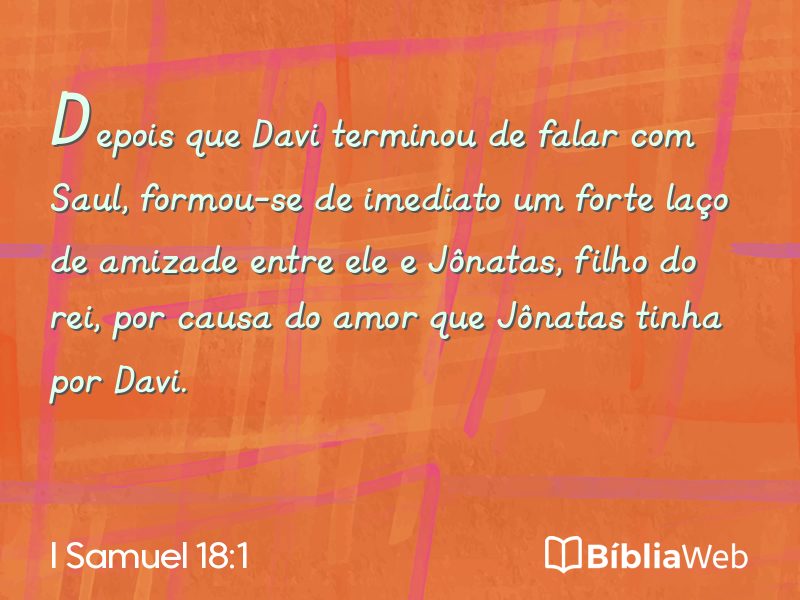 I Samuel 18:1 em imagem para compartilhar