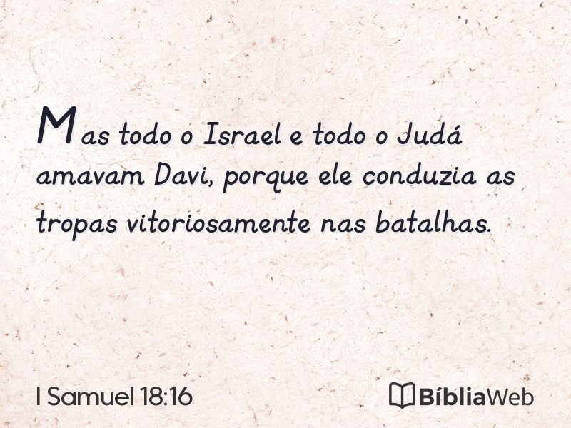 I Samuel 18:16 em imagem para compartilhar
