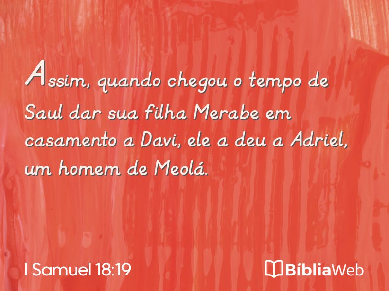 I Samuel 18:19 em imagem para compartilhar