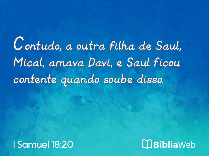 I Samuel 18:20 em imagem para compartilhar