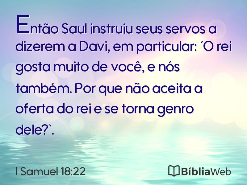 I Samuel 18:22 em imagem para compartilhar