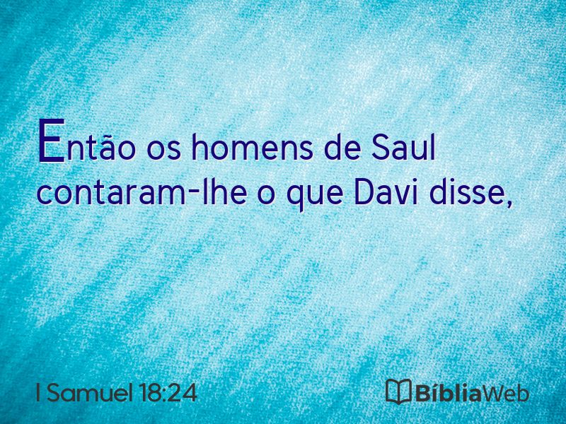 I Samuel 18:24 em imagem para compartilhar