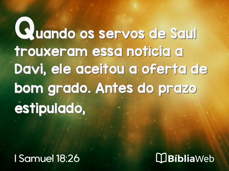 I Samuel 18:26 em imagem para compartilhar