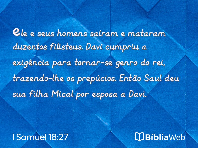 I Samuel 18:27 em imagem para compartilhar