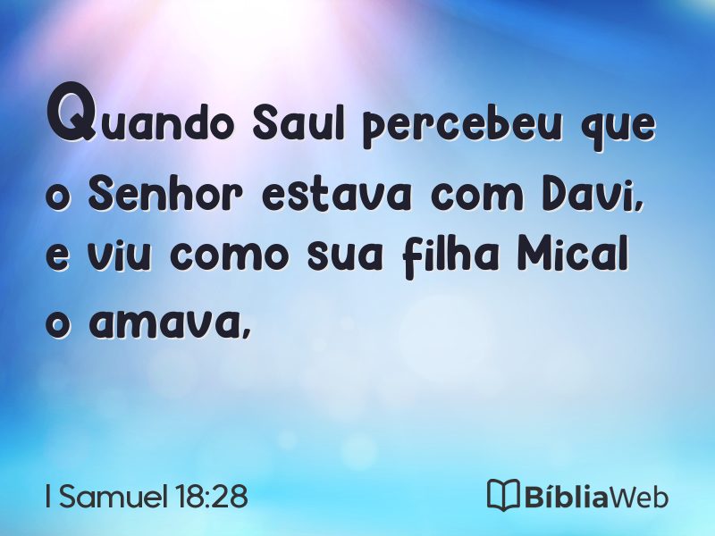 I Samuel 18:28 em imagem para compartilhar