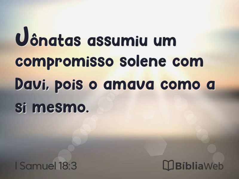I Samuel 18:3 em imagem para compartilhar
