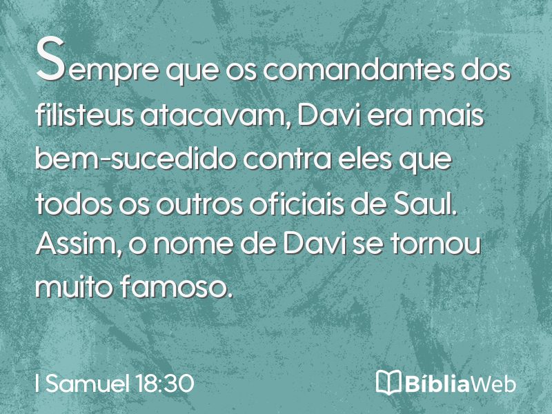 I Samuel 18:30 em imagem para compartilhar