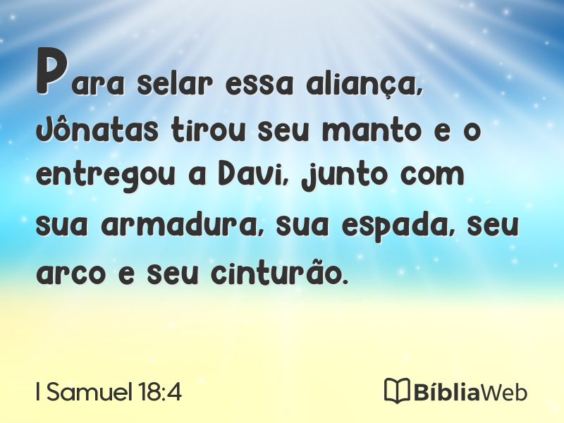 I Samuel 18:4 em imagem para compartilhar