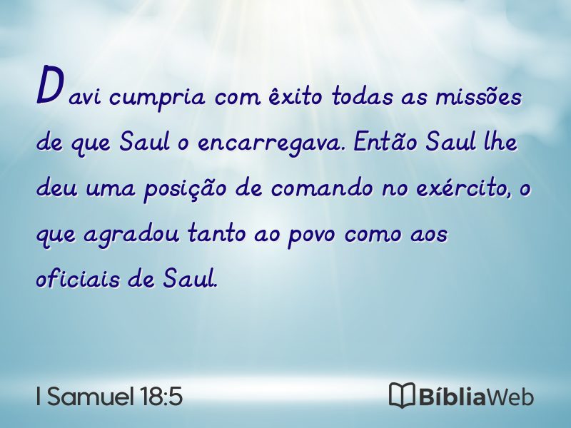 I Samuel 18:5 em imagem para compartilhar