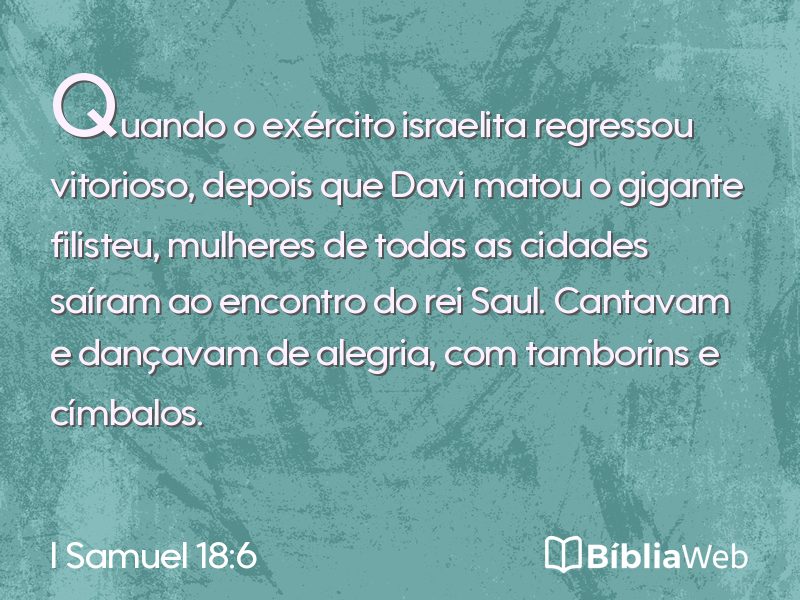 I Samuel 18:6 em imagem para compartilhar