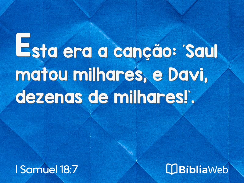 I Samuel 18:7 em imagem para compartilhar