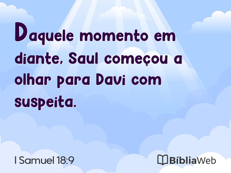 I Samuel 18:9 em imagem para compartilhar