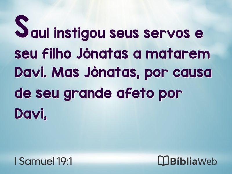 I Samuel 19:1 em imagem para compartilhar