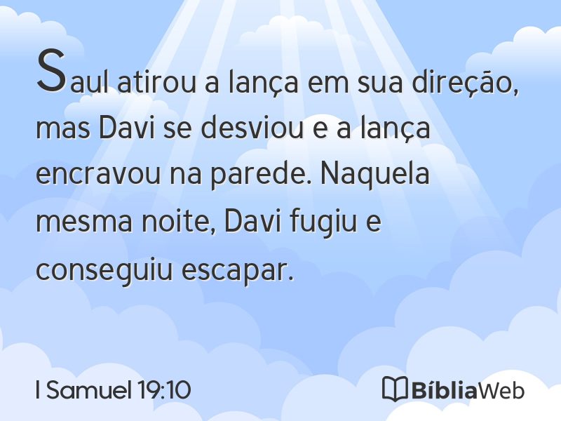 I Samuel 19:10 em imagem para compartilhar