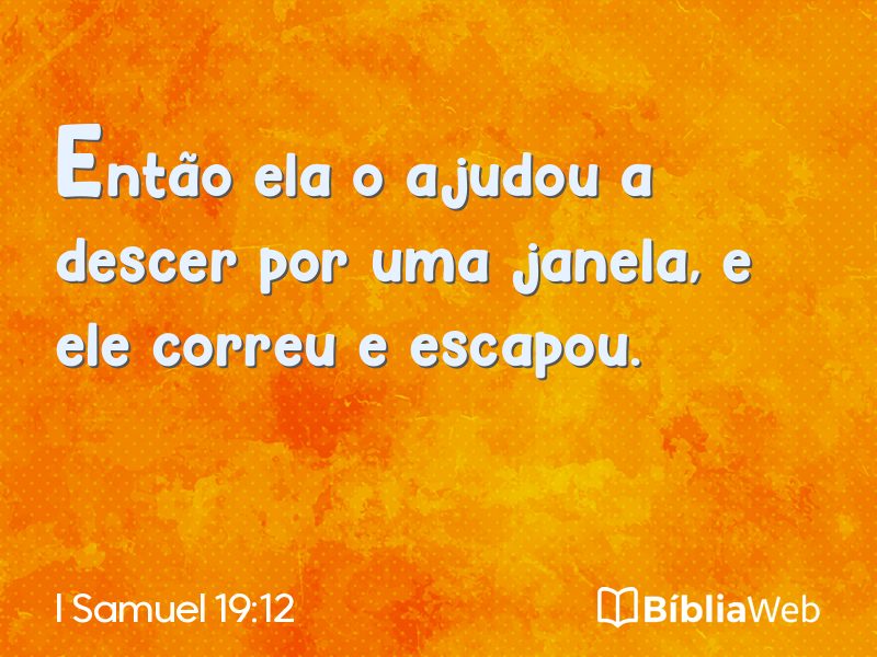 I Samuel 19:12 em imagem para compartilhar