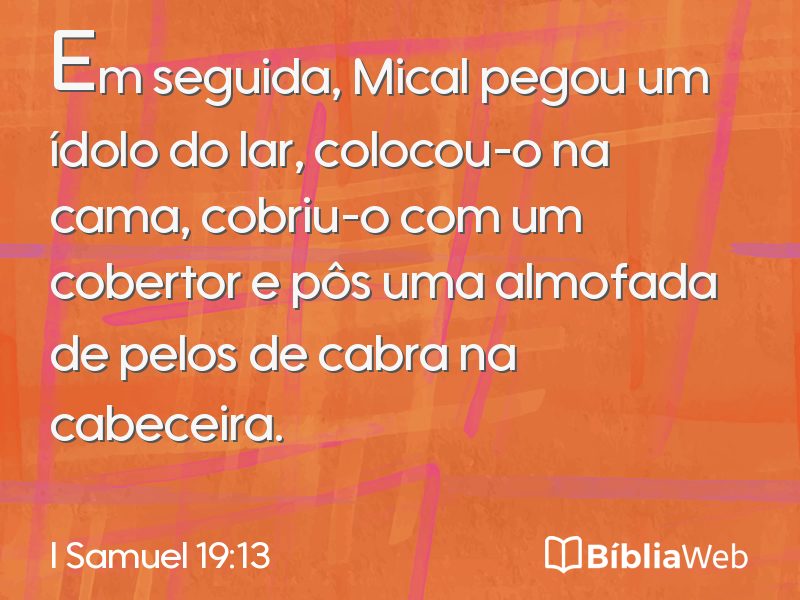 I Samuel 19:13 em imagem para compartilhar