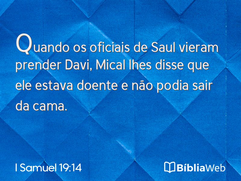 I Samuel 19:14 em imagem para compartilhar