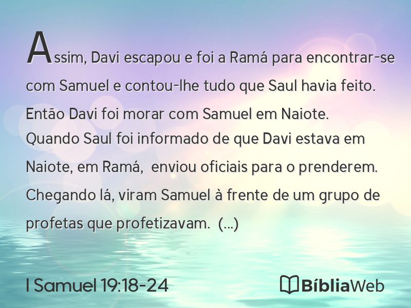 I Samuel 19:18-24 em imagem para compartilhar